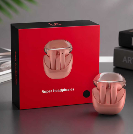 LA Super Headphones Wireless Bluetooth Earbuds with Charging Case | Hi-Fi Sound | Touch Control | Long Battery Life