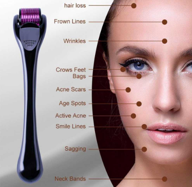 Derma Roller System 1mm Skin Therapy Micro 540 Needles