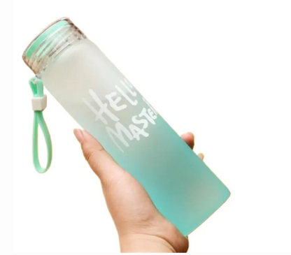 Hello Master Glass Water Bottle for School College Office 480 ml
